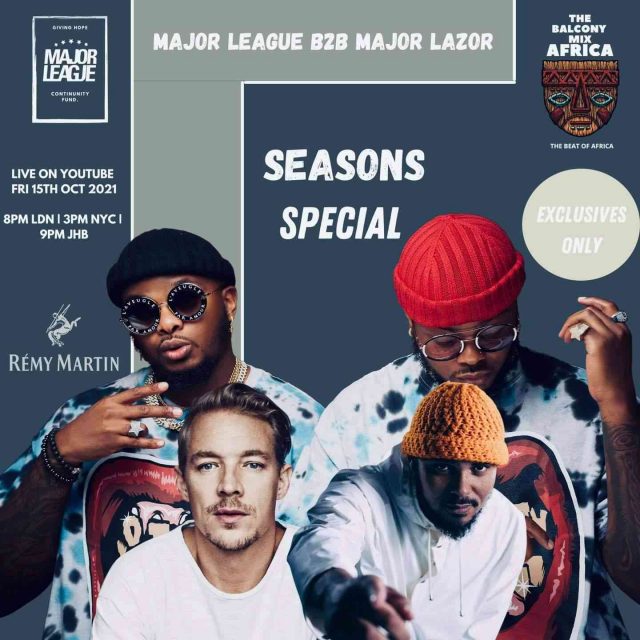 Major League Djz & Major Lazer – Amapiano Live Balcony Mix