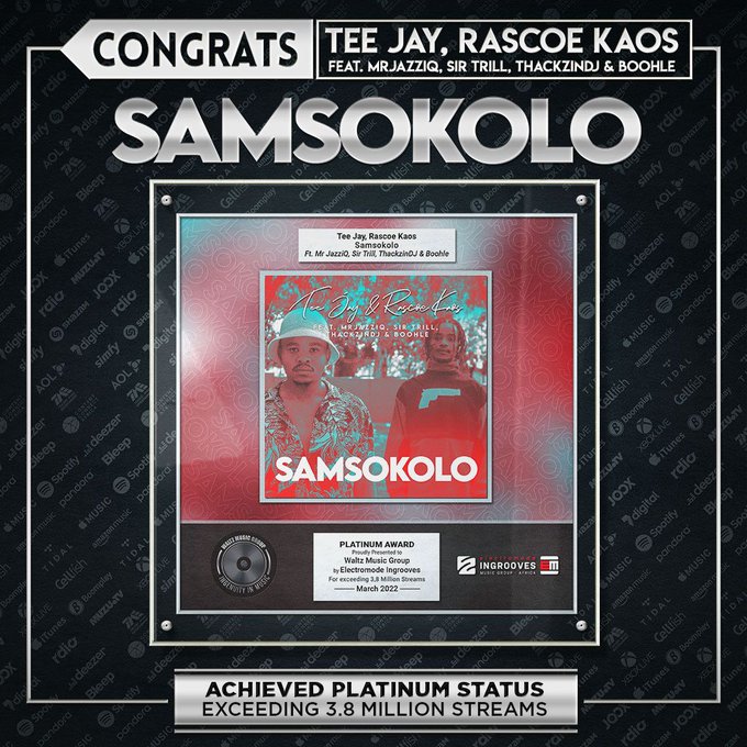 Tee Jay Jubilates As “Samsokolo” Gets A Platinum Status – Amapiano MP3 Download