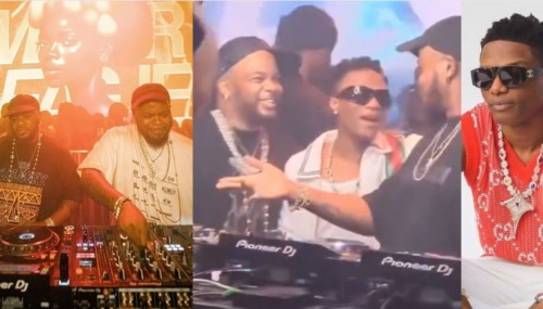 Wizkid shows love to Major League DJz (Video)